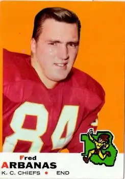 1969 Topps #89 - Fred Arbanas - Kansas City Chiefs - Front