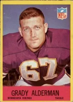 1967 Philadelphia #98 - Grady Alderman - Minnesota Vikings
