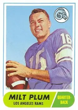 1968 Topps #104 - Milt Plum - Los Angeles Rams - Front 1968 Topps #104 - Milt Plum - Los Angeles Rams - Front
