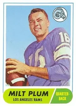 1968 Topps #104 - Milt Plum - Los Angeles Rams