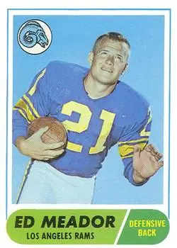 1968 Topps #106 - Ed Meador - Los Angeles Rams