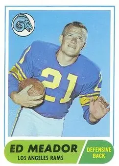 1968 Topps #106 - Ed Meador - Los Angeles Rams