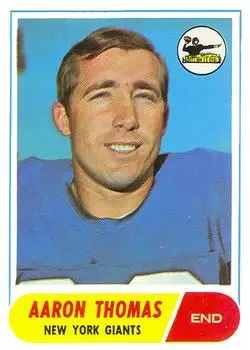 1968 Topps #109 - Aaron Thomas - New York Giants