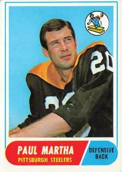 1968 Topps #111 - Paul Martha - Pittsburgh Steelers