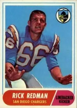 1968 Topps #115 - Rick Redman - San Diego Chargers
