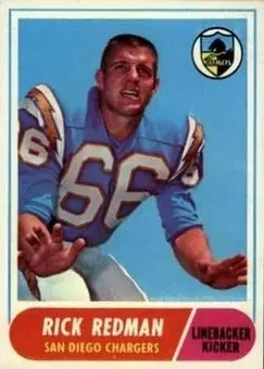 1968 Topps #115 - Rick Redman - San Diego Chargers