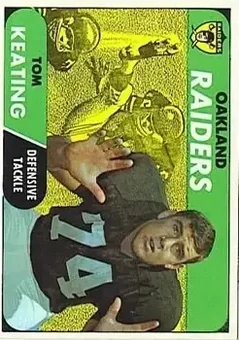 1968 Topps #116 - Tom Keating - Oakland Raiders