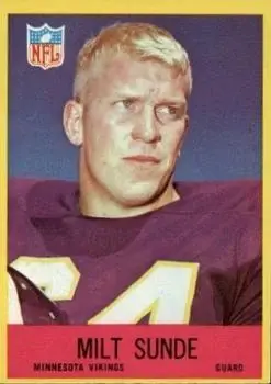 1967 Philadelphia #105 - Milt Sunde - Minnesota Vikings