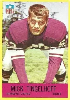 1967 Philadelphia #107 - Mick Tingelhoff - Minnesota Vikings