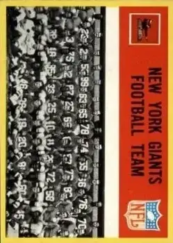 1967 Philadelphia #109 - Card #109 - New York Giants - Front