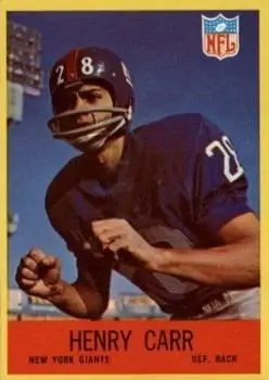 1967 Philadelphia #110 - Henry Carr - New York Giants - Front 1967 Philadelphia #110 - Henry Carr - New York Giants - Front
