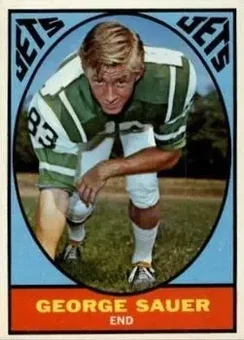 1967 Topps #101 - George Sauer - New York Jets