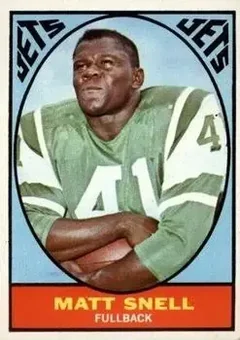1967 Topps #102 - Matt Snell - New York Jets 1967 Topps #102 - Matt Snell - New York Jets