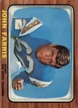 1966 Topps #122 - John Farris - San Diego Chargers - Front