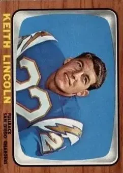 1966 Topps #127 - Keith Lincoln - San Diego Chargers 1966 Topps #127 - Keith Lincoln - San Diego Chargers
