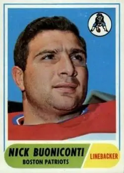 1968 Topps #124 - Nick Buoniconti - Boston Patriots