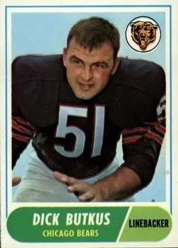 1968 Topps #127 - Dick Butkus - Chicago Bears