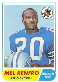 1968 Topps #129 - Mel Renfro - Dallas Cowboys