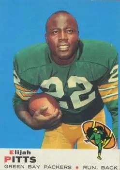 1969 Topps #102 - Elijah Pitts - Green Bay Packers - Front