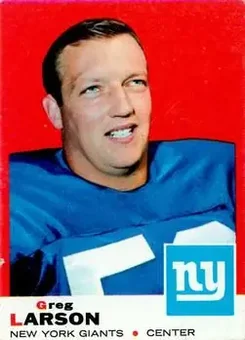 1969 Topps #106 - Greg Larson - New York Giants