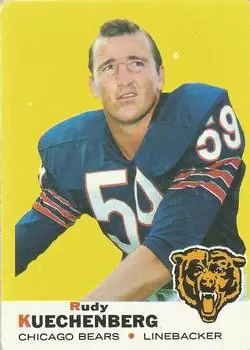 1969 Topps #117 - Rudy Kuechenberg - Chicago Bears - Front