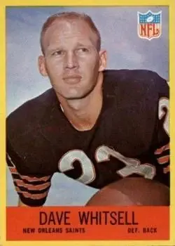 1967 Philadelphia #130 - Dave Whitsell - New Orleans Saints - Front