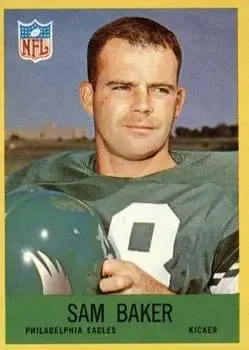 1967 Philadelphia #134 - Sam Baker - Philadelphia Eagles - Front