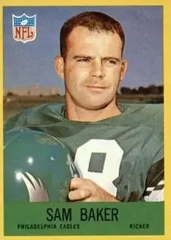1967 Philadelphia #134 - Sam Baker - Philadelphia Eagles