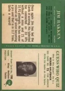 1966 Philadelphia #158 - Jim Bakken - St. Louis Cardinals