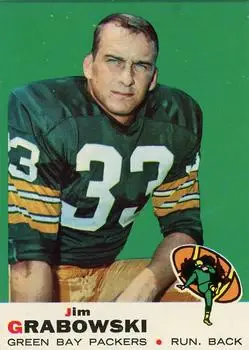 1969 Topps #124 - Jim Grabowski - Green Bay Packers - Front