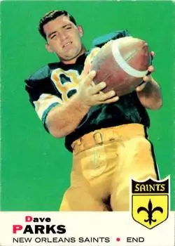 1969 Topps #127 - Dave Parks - New Orleans Saints - Front