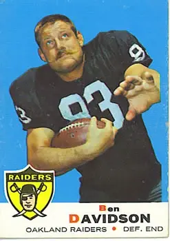1969 Topps #128 - Ben Davidson - Oakland Raiders