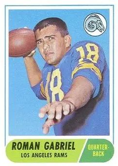 1968 Topps #132 - Roman Gabriel - Los Angeles Rams