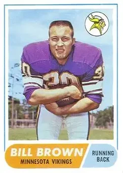 1968 Topps #133 - Bill Brown - Minnesota Vikings