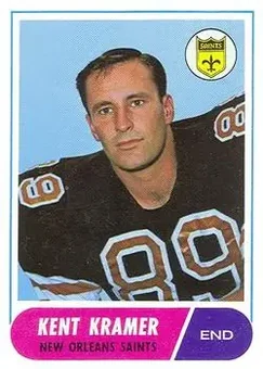 1968 Topps #134 - Kent Kramer - New Orleans Saints