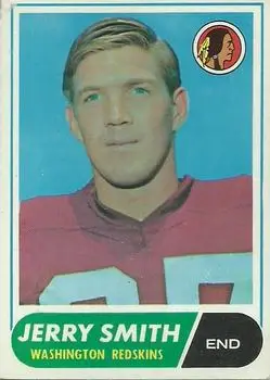 1968 Topps #140 - Jerry Smith - Washington Redskins - Front 1968 Topps #140 - Jerry Smith - Washington Redskins - Front