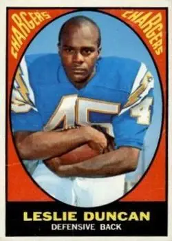 1967 Topps #131 - Leslie Duncan - San Diego Chargers