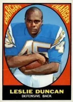 1967 Topps #131 - Leslie Duncan - San Diego Chargers
