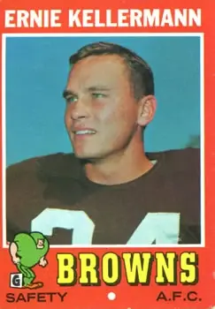 1971 Topps #7 - Ernie Kellerman - Cleveland Browns