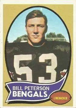 1970 Topps #16 - Bill Peterson - Cincinnati Bengals - Front