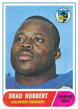 1968 Topps #141 - Brad Hubbert - San Diego Chargers - Front