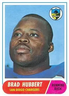 1968 Topps #141 - Brad Hubbert - San Diego Chargers
