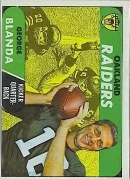 1968 Topps #142 - George Blanda - Oakland Raiders - Front