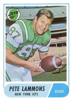 1968 Topps #143 - Pete Lammons - New York Jets