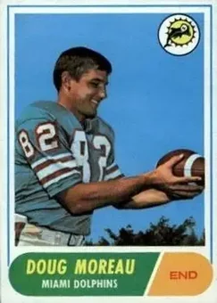 1968 Topps #144 - Doug Moreau - Miami Dolphins