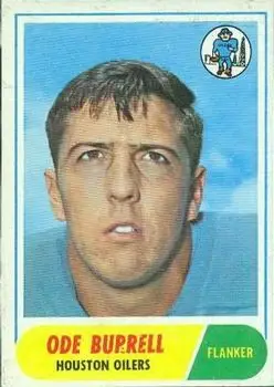 1968 Topps #146 - Ode Burrell - Houston Oilers