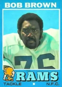 1971 Topps #16 - Bob Brown - Los Angeles Rams - Front