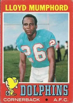 1971 Topps #17 - Lloyd Mumphord - Miami Dolphins
