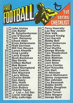 1971 Topps #27 - Card #27 - Front
