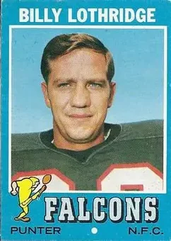 1971 Topps #29 - Billy Lothridge - Atlanta Falcons